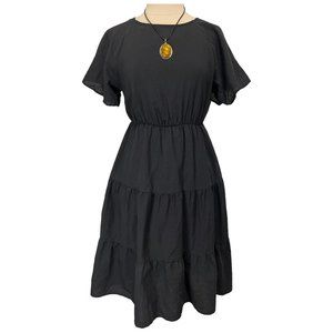 Short black tiered dress
